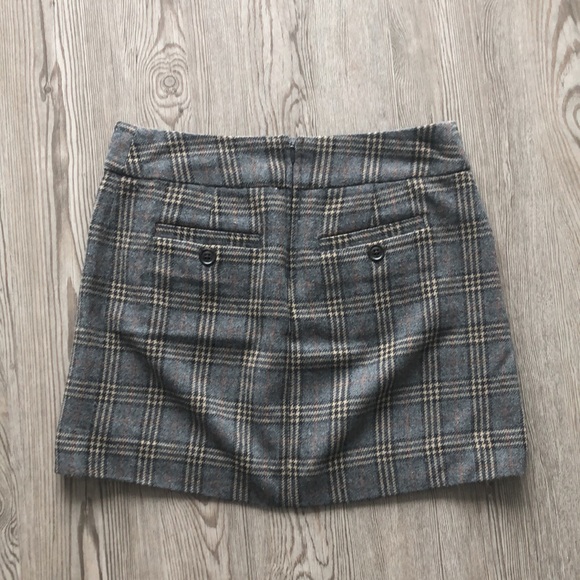 NWOT GAP Wool Gray Plaid Lined Skirt, 2 - Picture 3 of 3